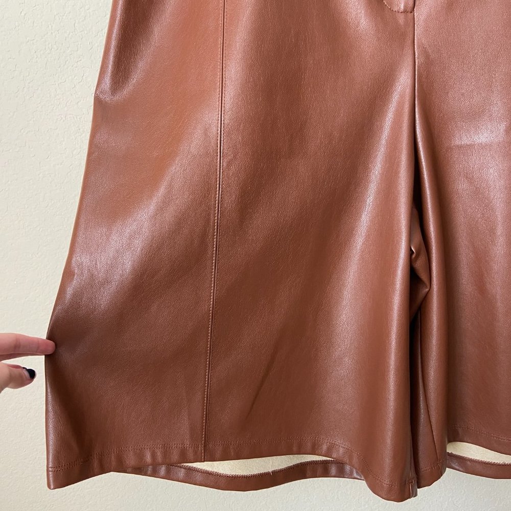 Anthropologie 3X Avec Les Filles Davina Faux Leather Culottes Shorts - Picture 6 of 8